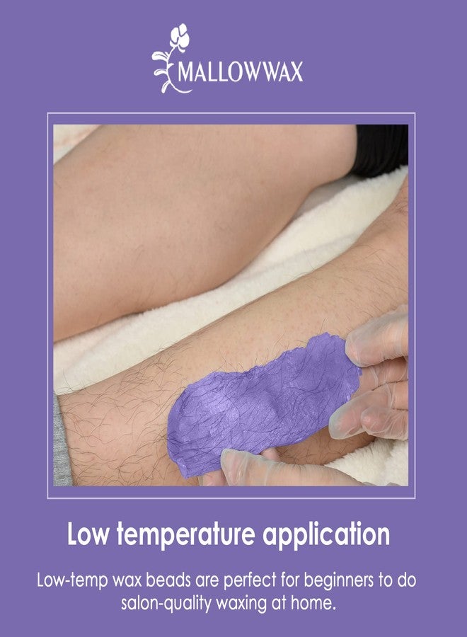 Mallowwax - Lavender - Wax Beads for Hair Removal - Natural & Hypoallergenic Formula - Stripless Refillable 2LB - Ideal for At-Home Use and Sensitive Areas - Image 3